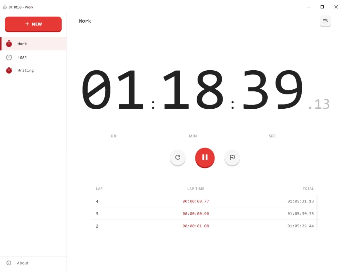 MultiTrack Stopwatch